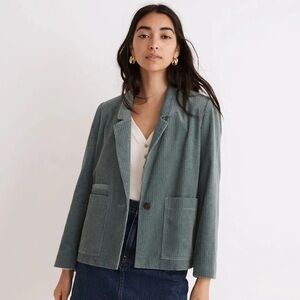 Madewell Corduroy Crop Dorset Blazer